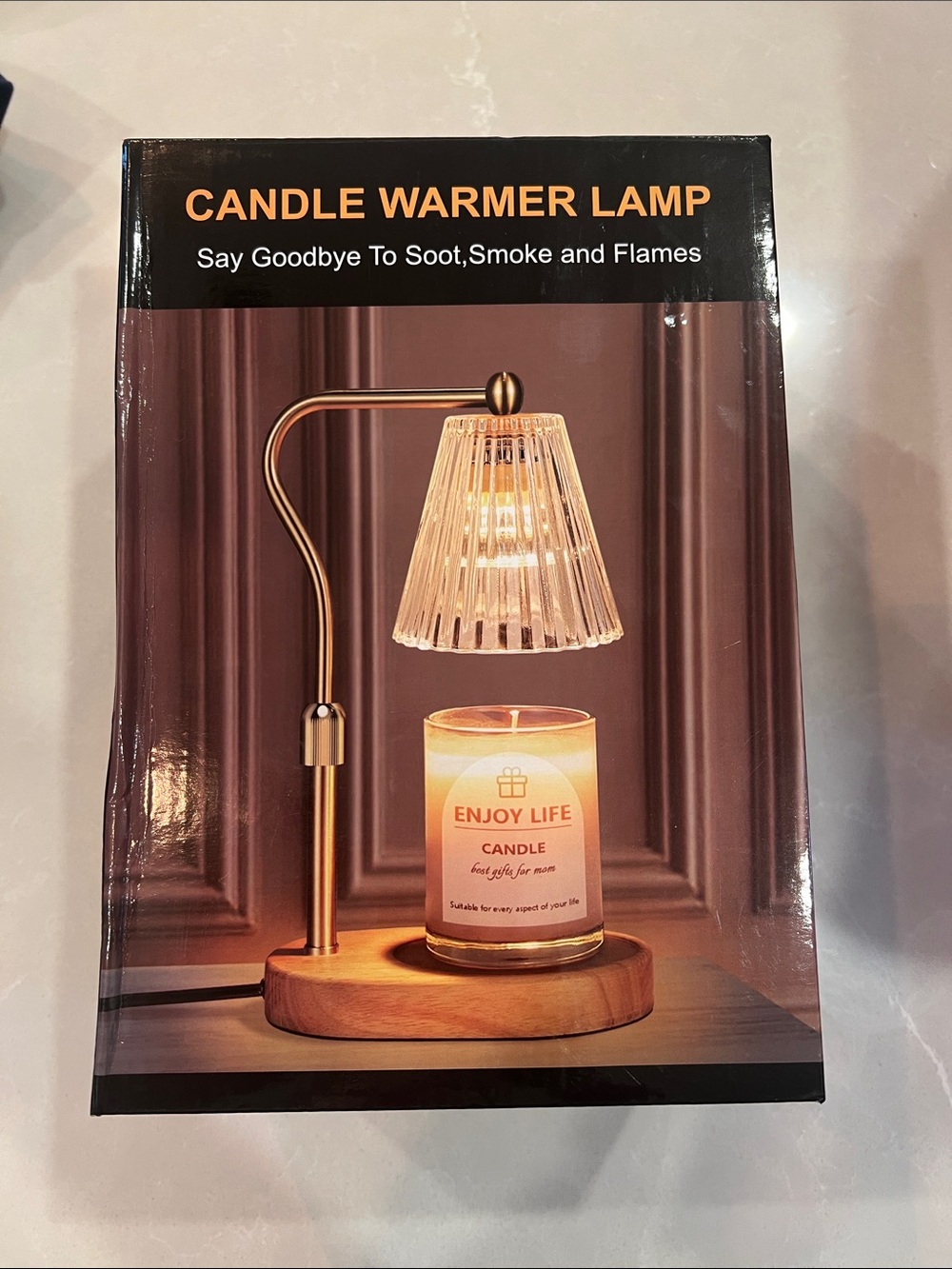 Gold Candle Warmer Lamp - Elegant Gold Finish